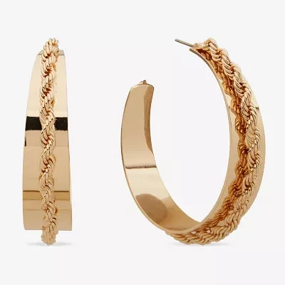 Worthington Gold Tone Hoop Earrings