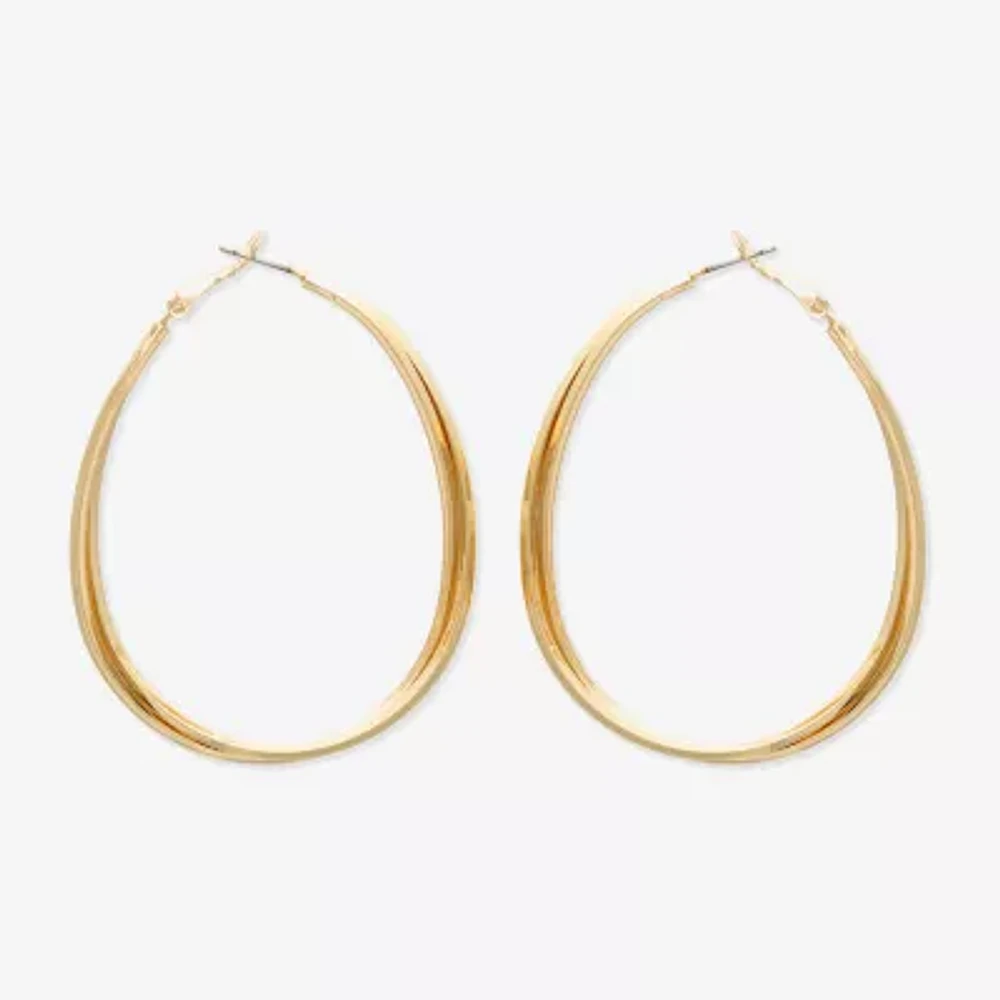 Bold Elements Stainless Steel Hoop Earrings