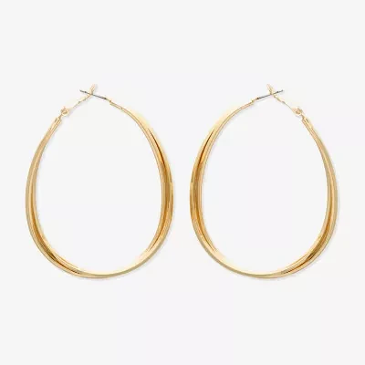 Bold Elements Stainless Steel Hoop Earrings