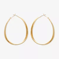 Bold Elements Stainless Steel Hoop Earrings