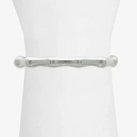 Bold Elements Silver Tone Bangle Bracelet