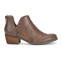 Boc Womens Lucy Stacked Heel Booties