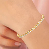 (H-I / Si2-I1) 4 CT. T.W. Lab Grown White Diamond 10K Gold 7.5 Inch Tennis Bracelet