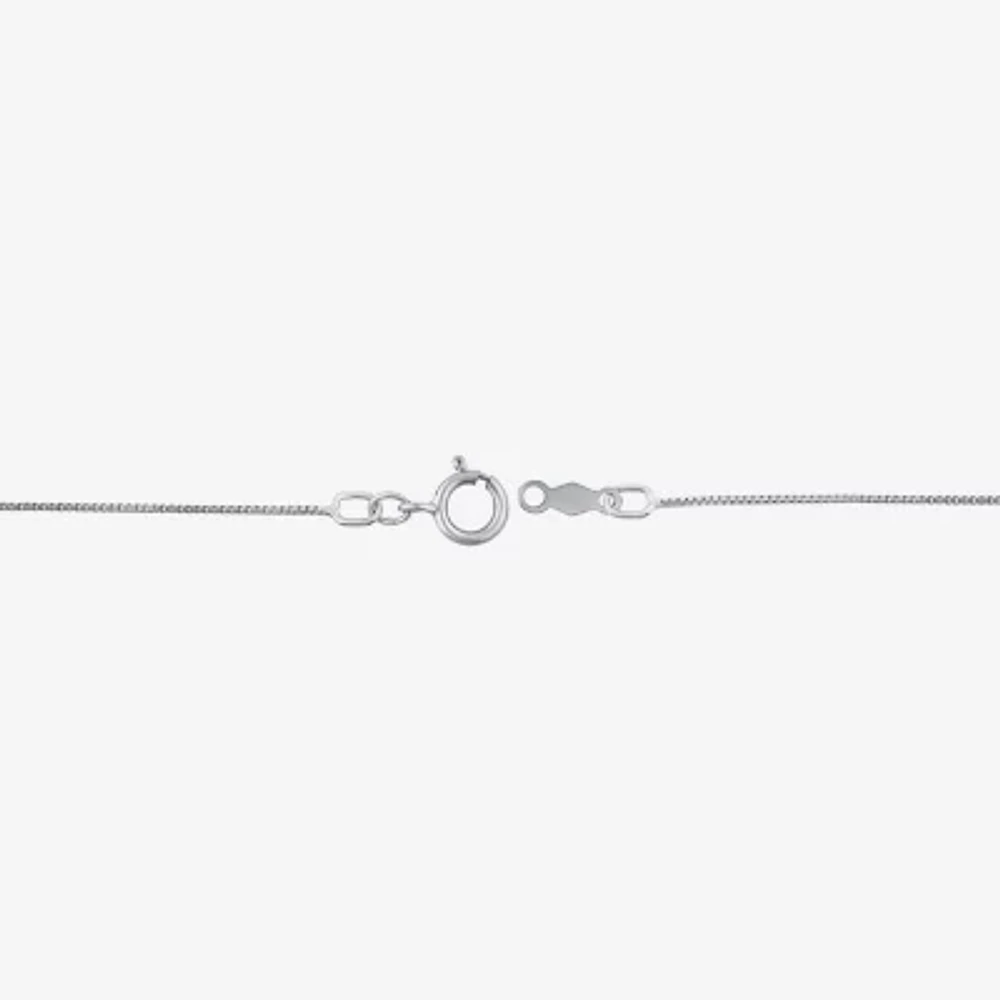 (G / Si2) Womens 1/2 CT. T.W. Lab Grown White Diamond 14K White Gold Cross Pendant Necklace