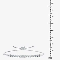 Womens 1/ CT. T.W. Lab Grown White Diamond Sterling Silver Bolo Bracelet