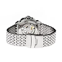 Heritor Automatic Carter Mens Skeleton Dial Bracelet Watch-Silver Tone Watch