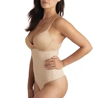 Ambrielle Wonderful Edge® Back Magic® High-Waist Shape Your Curves Shapewear Thong 129-0121