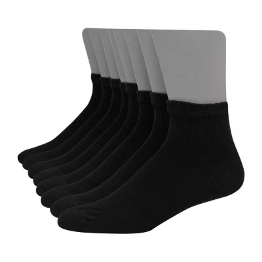 Hanes Ultimate 10 Pair Big and Tall Quarter Ankle Socks Mens