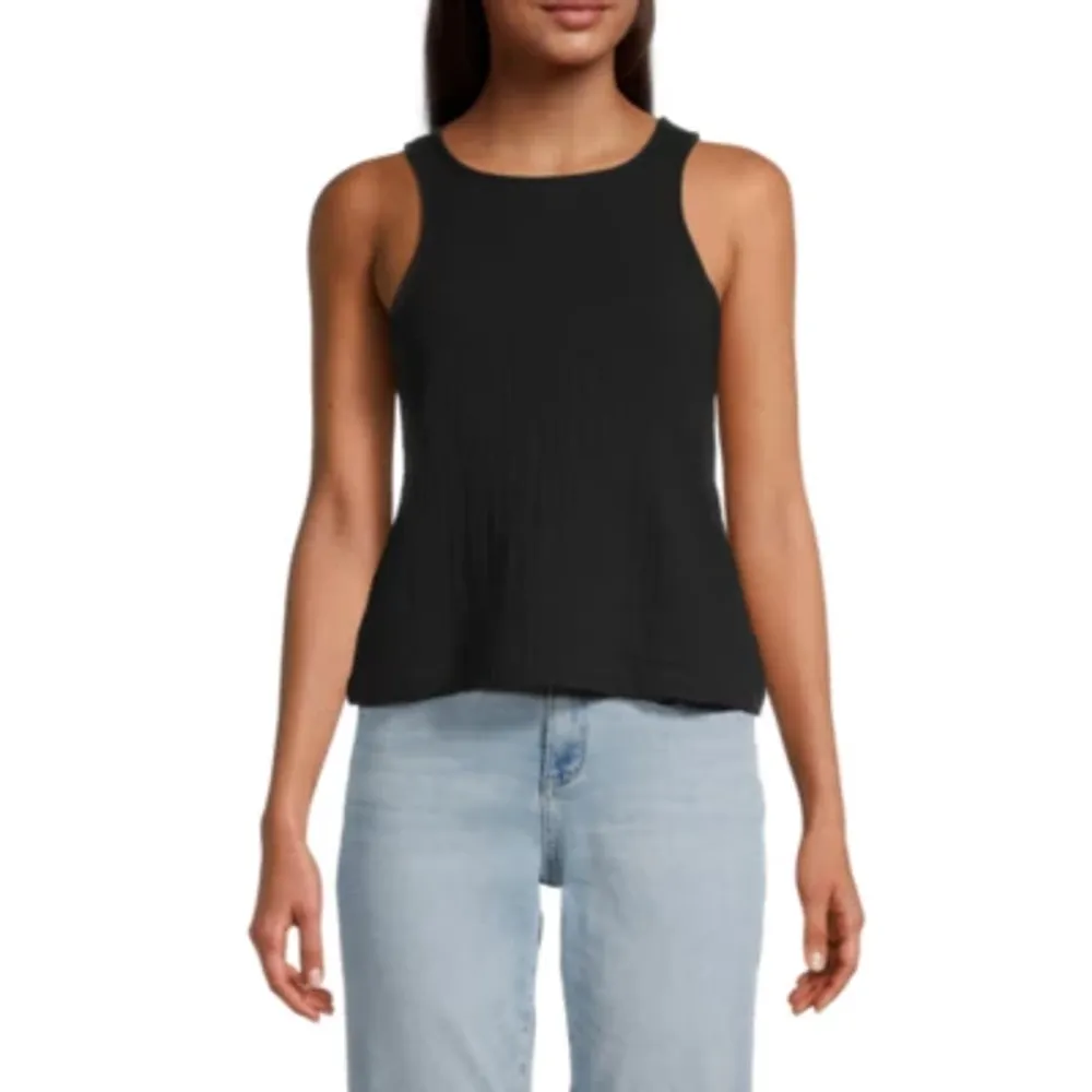 a.n.a Womens Round Neck Sleeveless Tank Top