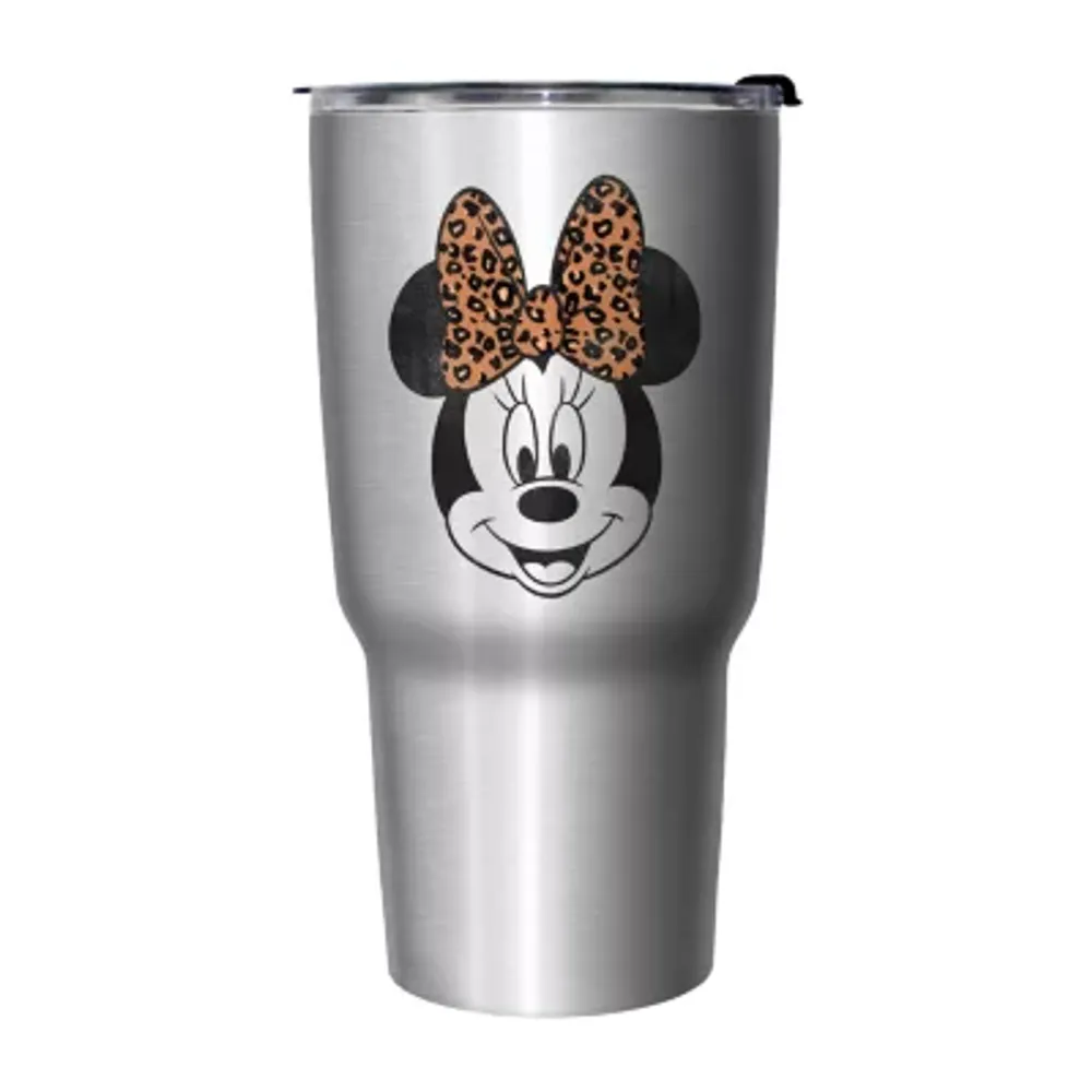 Disney Collection Modern Minnie Face Leopard 27 Oz Stainless Steel Travel Mug