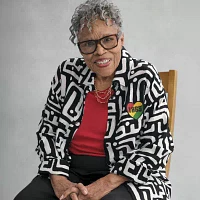 Hope & Wonder Juneteenth Womens '1866' Patch Long Sleeve Button-Down Shirt