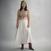 Hope & Wonder Pride Womens Rainbow Waist Maxi Skirt