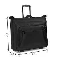 WallyBags 45" Premium Rolling Garment Bag With Multiple Pockets