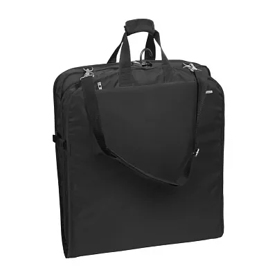 WallyBags 42" Premium Travel Garment Bag With Shoulder Strap, Two Large Pockets And Printed Lining