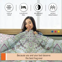 Color Sense 3-pc. Reversible Duvet Cover Set