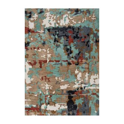 Rizzy Home Zac Abstract Hand Tufted Indoor Outdoor Rectangular Area Rug