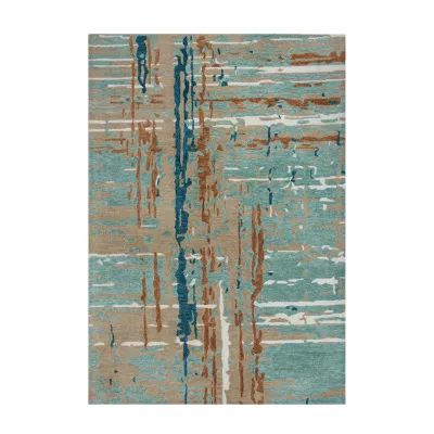 Rizzy Home Zack Abstract Hand Tufted Indoor Outdoor Rectangular Area Rug