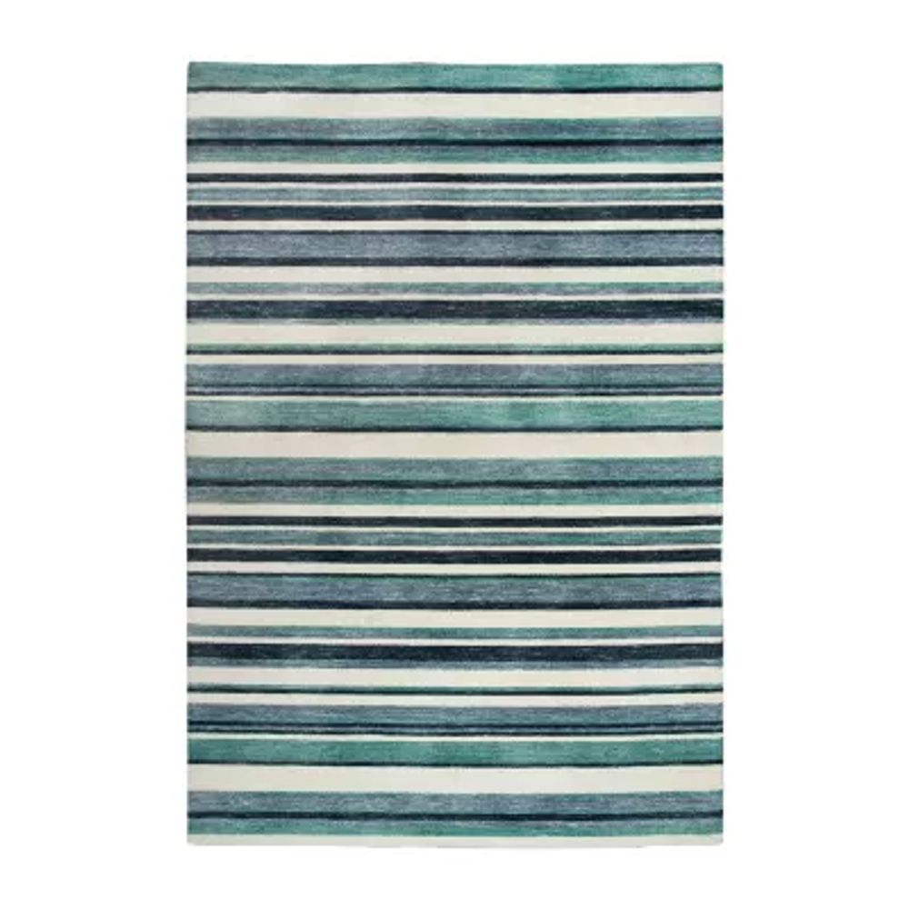 Rizzy Home Zayne Striped Hand Tufted Indoor Outdoor Rectangular Area Rugs