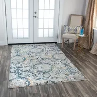 Rizzy Home Zeke Rectangular Rugs & Floor Coverings Indoor Medallion Accent