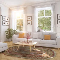 Capel American Traditions Braided Wool Indoor Oval Area Rug
