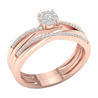 1/4 CT.T.W. Natural Diamond 10K Rose Gold Engagement Ring