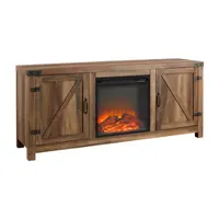 58" Barn Door Fireplace TV Stand"