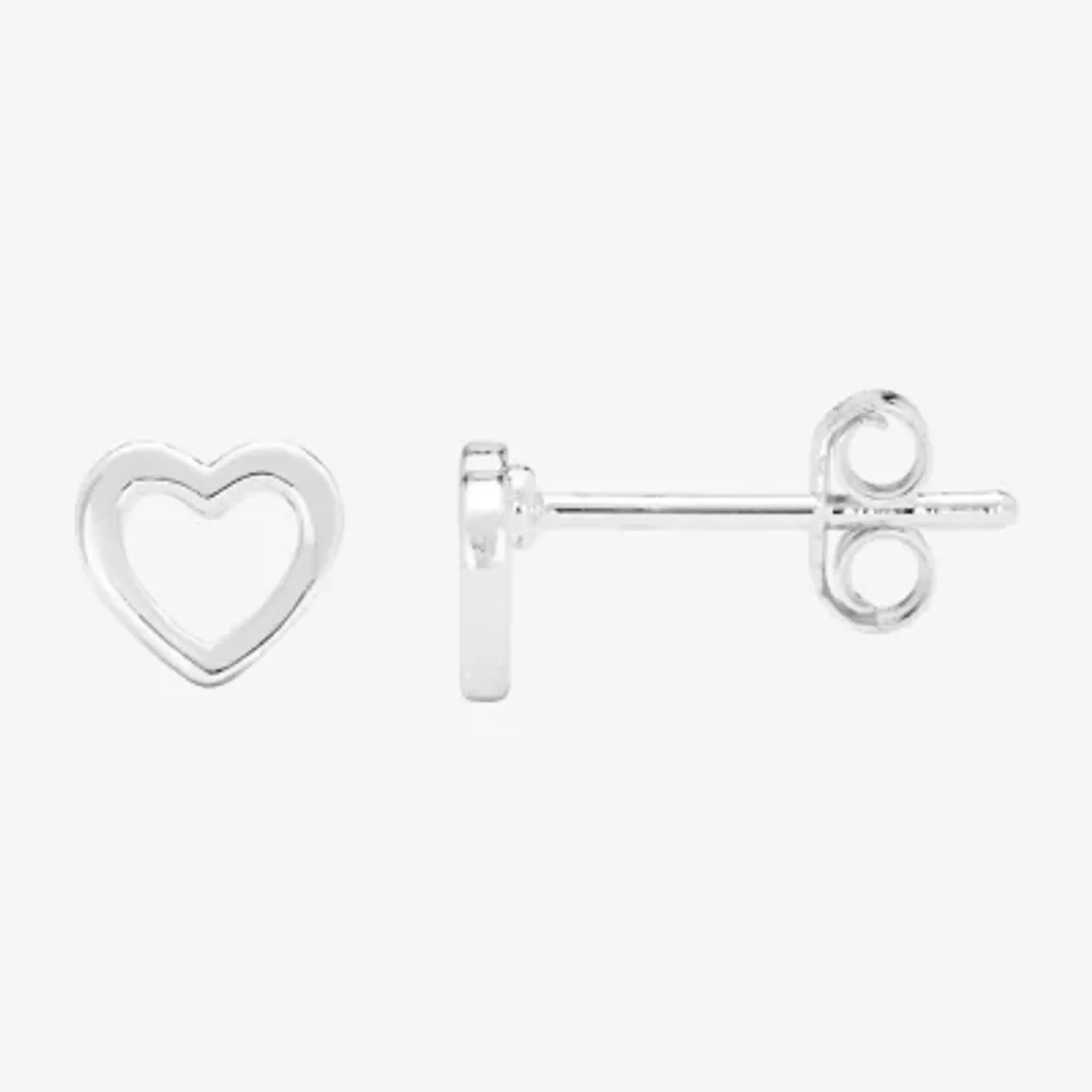 Itsy Bitsy Sterling Silver 5.5mm Heart Stud Earrings