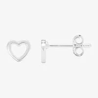 Itsy Bitsy Sterling Silver 5.5mm Heart Stud Earrings