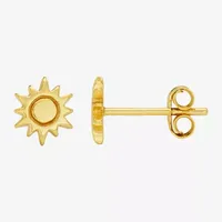 Itsy Bitsy Sun 14K Gold Over Silver 6mm Stud Earrings