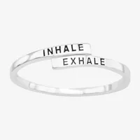 Itsy Bitsy Inhale Exhale Sterling Silver Bypass  Band