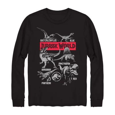 Little & Big Boys Crew Neck Jurassic World Long Sleeve Graphic T-Shirt