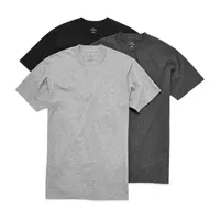 Stafford Heavyweight Mens 3 Pack Short Sleeve Crew Neck T-Shirt Big and Tall