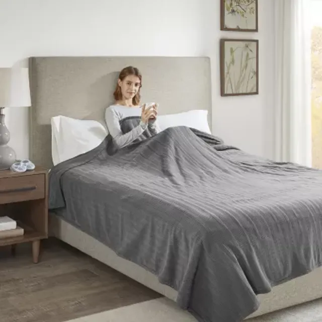 Micro Flannel Heated Midweight Electric Blanket | MainPlace Mall