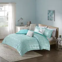 Intelligent Design Khloe Metallic Printed Comforter Set with decorative pillows