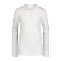IZOD Little & Big Girls Adaptive Pique Long Sleeve Polo Shirt