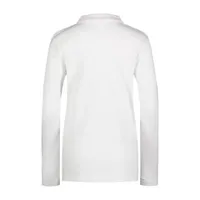 IZOD Little & Big Girls Adaptive Pique Long Sleeve Polo Shirt