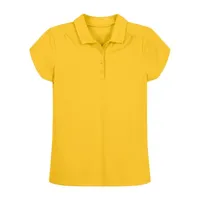 IZOD Little & Big Girls Wrinkle Resistant Moisture Wicking Performance Mesh Short Sleeve Polo Shirt