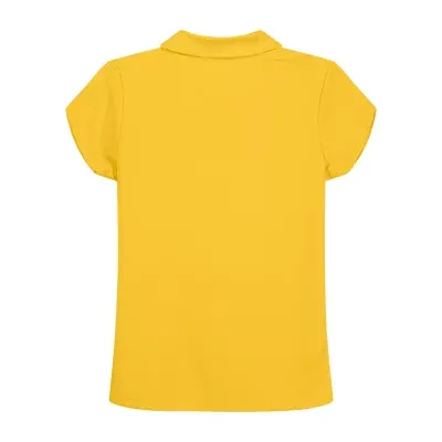 IZOD Little & Big Girls Wrinkle Resistant Moisture Wicking Performance Mesh Short Sleeve Polo Shirt