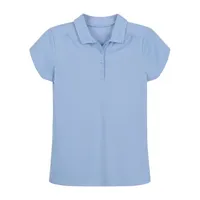 IZOD Little & Big Girls Wrinkle Resistant Moisture Wicking Performance Mesh Short Sleeve Polo Shirt