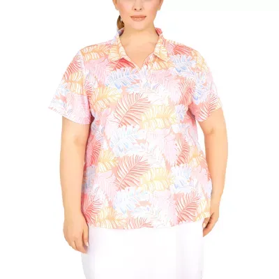Hearts Of Palm Womens Plus Short Sleeve T-Shirt