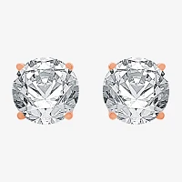 Ever Star 4 CT. T.W. Lab Grown White Diamond 14K Gold 8mm Stud Earrings