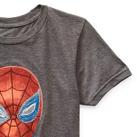 Little & Big Boys Crew Neck Short Sleeve Spiderman Graphic T-Shirt
