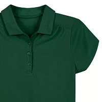 IZOD Little & Big Girls Wrinkle Resistant Moisture Wicking Performance Mesh Short Sleeve Polo Shirt