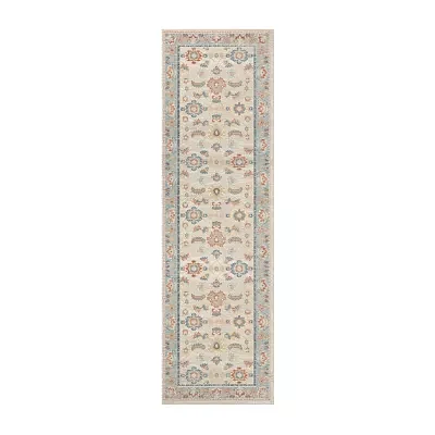 LR Home Aaron Floral 31"X96" Indoor Rectangular Runner