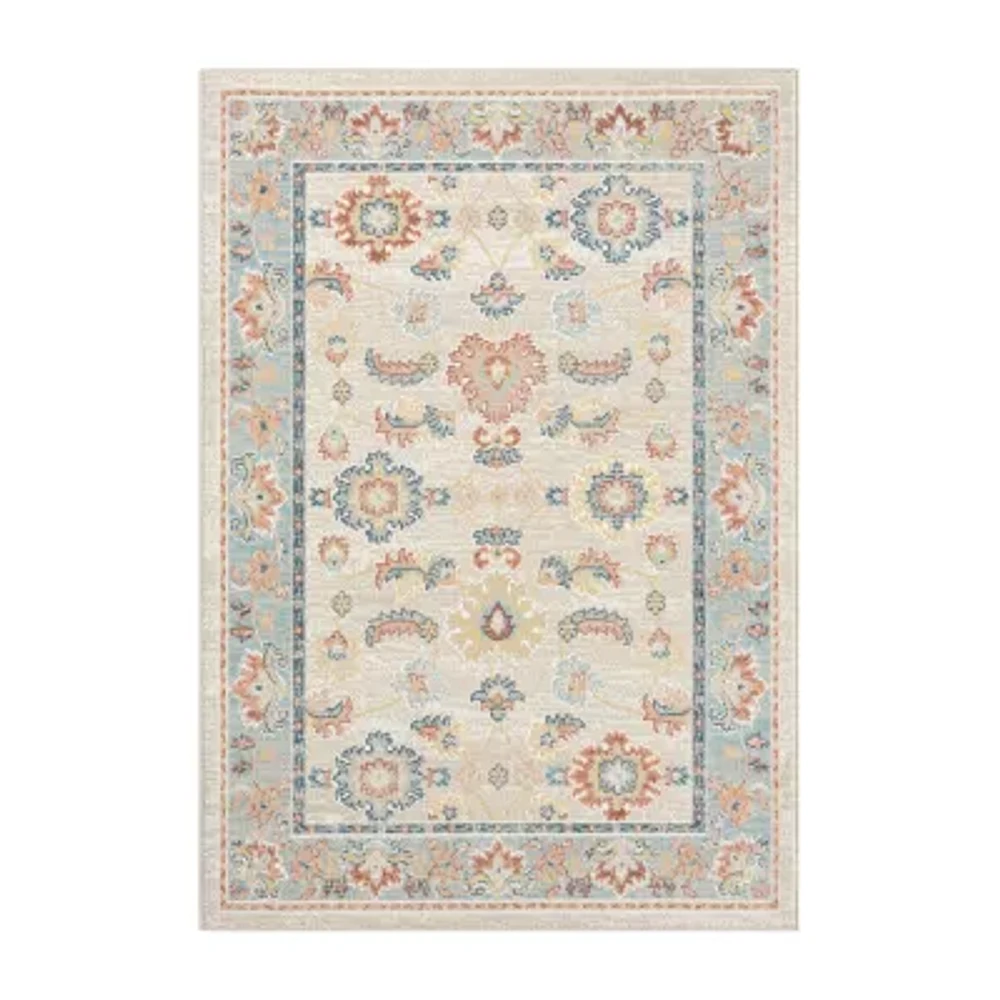 LR Home Aaron Floral Indoor Rectangular Area Rug