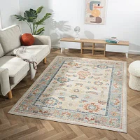 LR Home Aaron Floral Indoor Rectangular Area Rug