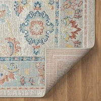 LR Home Aaron Floral Indoor Rectangular Area Rug