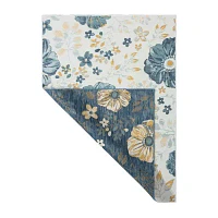 LR Home Bella Floral Indoor Outdoor Rectangular Area Rug