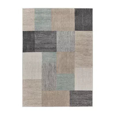 LR Home Devi Color Block Indoor Rectangular Area Rug