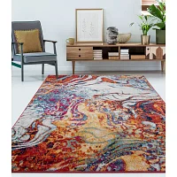 LR Home Kerr Abstract Indoor Rectangular Area Rug